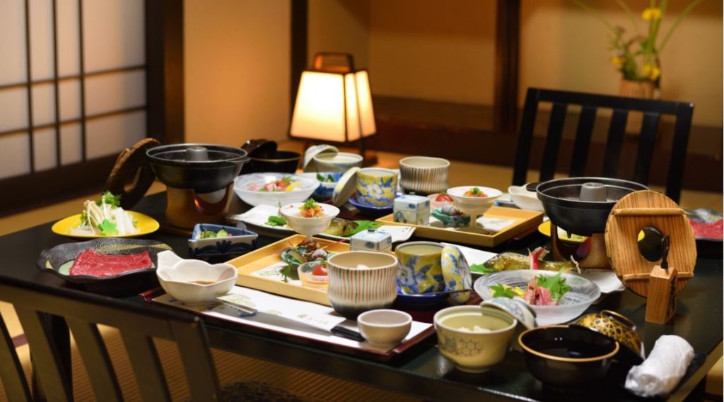 松伯亭あづま荘　食事